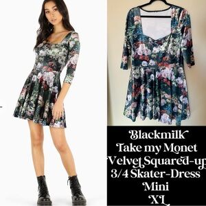 Blackmilk Take My Monet Velvet Dress